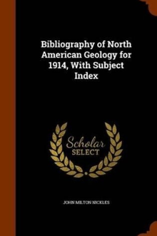 Cover of Bibliography of North American Geology for 1914, With Subject Index