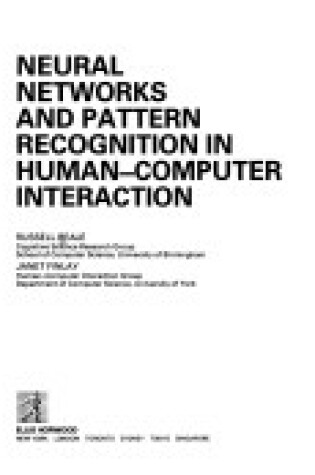 Cover of Neural Networks and Pattern Recognition in Human Computer Interaction