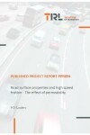 Book cover for Road surface properties and high speed friction -The effect of permeability