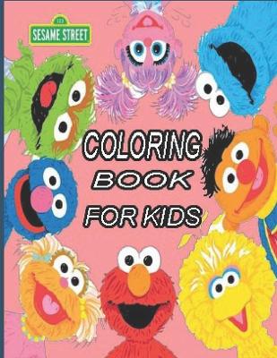 Book cover for Sesame Street coloring book for kids