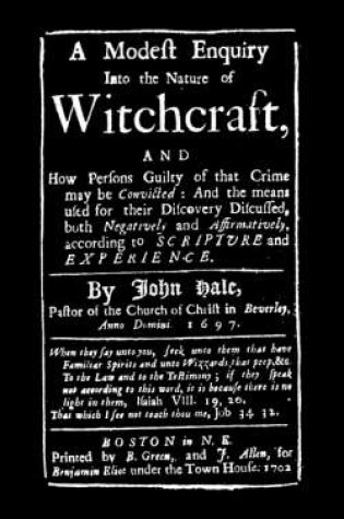 Cover of Modest Enquiry Into the Nature of Witchcraft