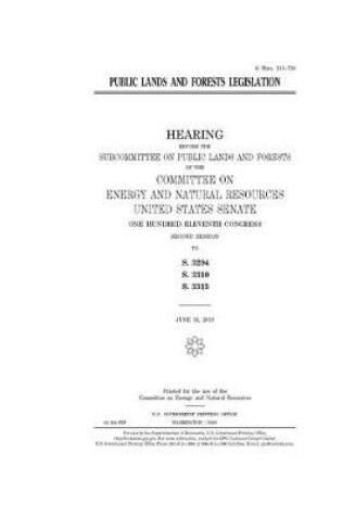 Cover of Public lands and forests legislation