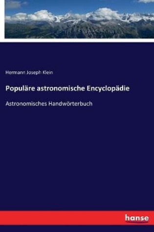 Cover of Populäre astronomische Encyclopädie