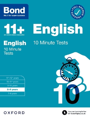 Book cover for Bond 11+: Bond 11+ English 10 Minute Tests with Answer Support 8-9 years