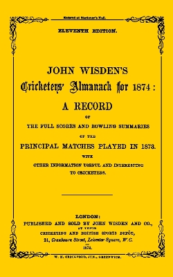 Book cover for Wisden Cricketers' Almanack 1874