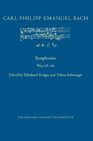Cover of Symphonies, Wq 178-181