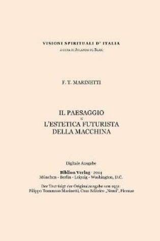 Cover of Il Paesaggio E l'Estetica Futurista Della Macchina