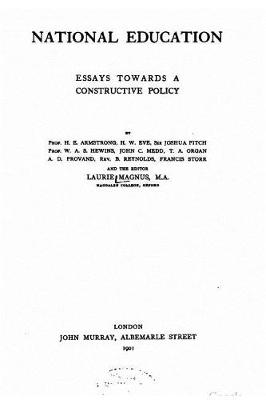 Book cover for National Education, Essays Towards a Construction Policy