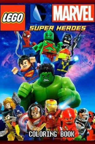 Cover of LEGO DC MARVEL superheroes coloring book