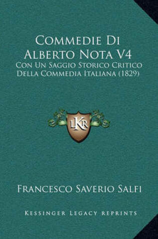 Cover of Commedie Di Alberto Nota V4