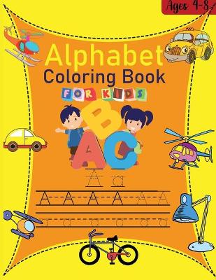 Book cover for Alphabet coloring book for kids