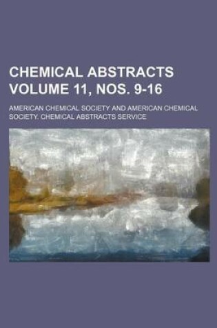 Cover of Chemical Abstracts Volume 11, Nos. 9-16