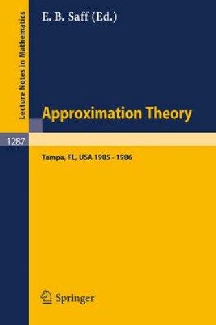 Cover of Approximation Theory. Tampa
