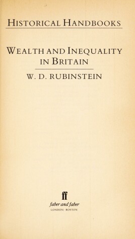 Cover of Wealth and Inequality in Britain