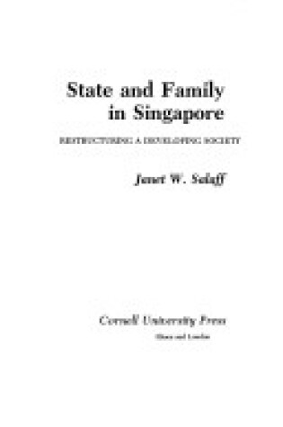 Cover of State and Family in Singapore