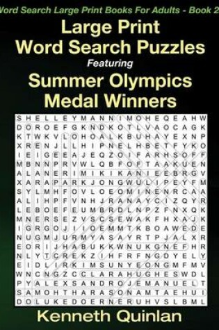 Cover of Large Print Word Search Puzzles Featuring Summer Olympics Medal Winners