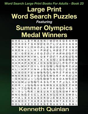 Book cover for Large Print Word Search Puzzles Featuring Summer Olympics Medal Winners