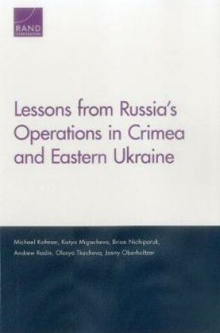 Cover of Lessons from Russia's Operations in Crimea and Eastern Ukraine