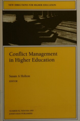 Cover of Conflict Mngmnt Higher Education 92