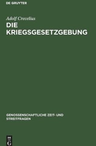 Cover of Die Kriegsgesetzgebung