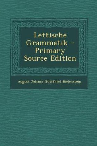 Cover of Lettische Grammatik