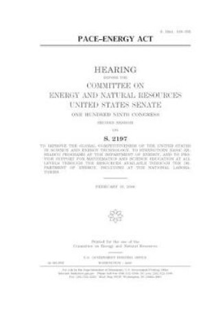 Cover of PACE-Energy Act