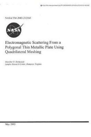 Cover of Electromagnetic Scattering from a Polygonal Thin Metallic Plate Using Quadrilateral Meshing