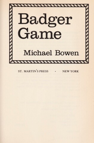 Cover of Badger Game