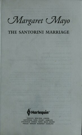 Book cover for The Santorini Marriage