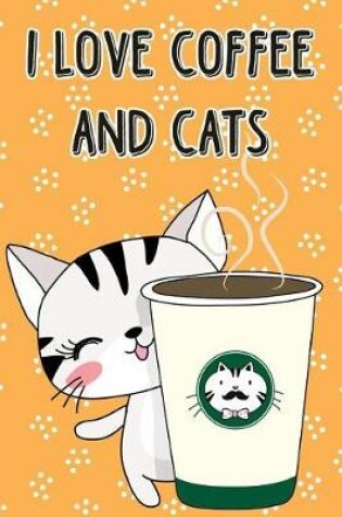 Cover of Journal Notebook Cat With Cup of Coffee - Yellow