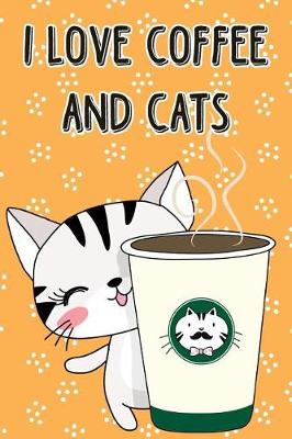 Cover of Journal Notebook Cat With Cup of Coffee - Yellow