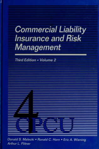 Cover of Commercial Liability Insurance and Risk Management