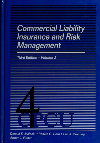 Book cover for Commercial Liability Insurance and Risk Management