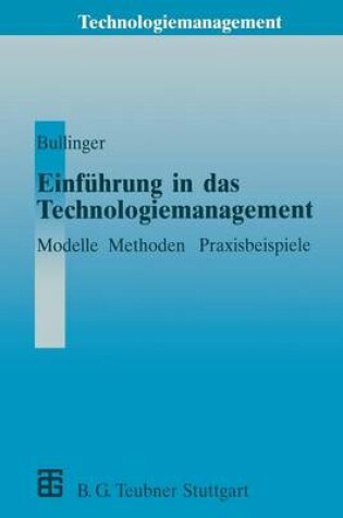 Cover of Einfuhrung in das Technologiemanagement