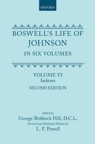 Cover of Boswell's Life of Johnson in Six Volumes: Volume VI