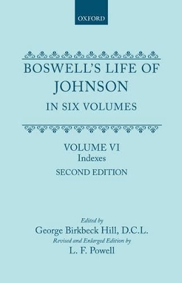 Book cover for Boswell's Life of Johnson in Six Volumes: Volume VI