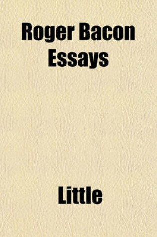 Cover of Roger Bacon Essays