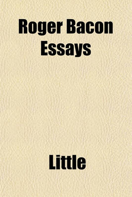 Book cover for Roger Bacon Essays