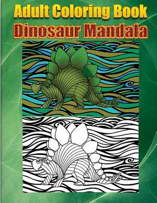 Book cover for Adult Coloring Book: Dinosaur Mandala