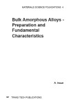 Book cover for Bulk Amorphous Alloys - Preparation and Fundamental Characteristics