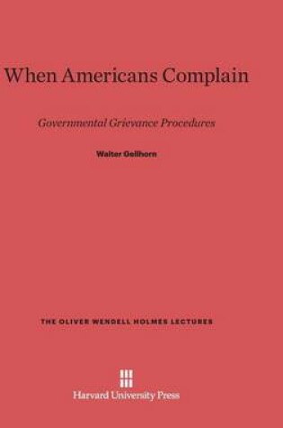 Cover of When Americans Complain