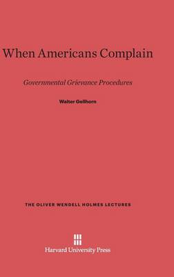 Book cover for When Americans Complain