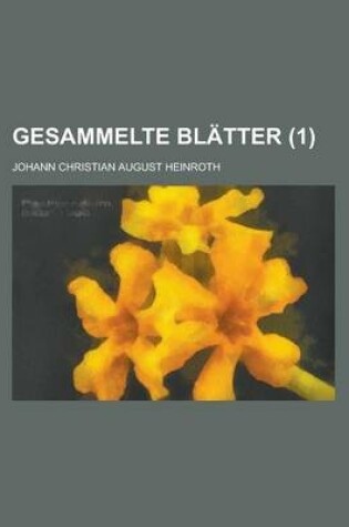 Cover of Gesammelte Blatter (1 )