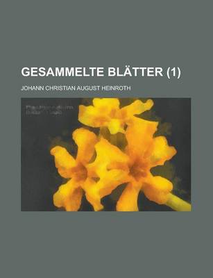 Book cover for Gesammelte Blatter (1 )