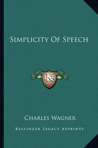 Cover of Simplicity Of Speech