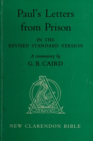 Cover of Paul's Letters from Prison in the Revised Standard Version