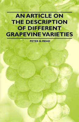 Book cover for An Article on the Description of Different Grapevine Varieties