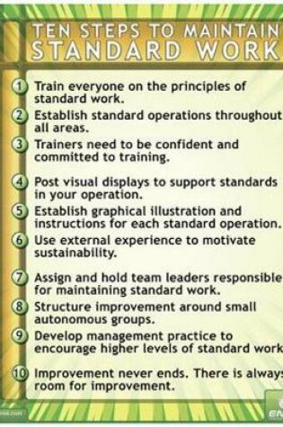 Cover of Ten Steps to Maintain Standard Work Poster