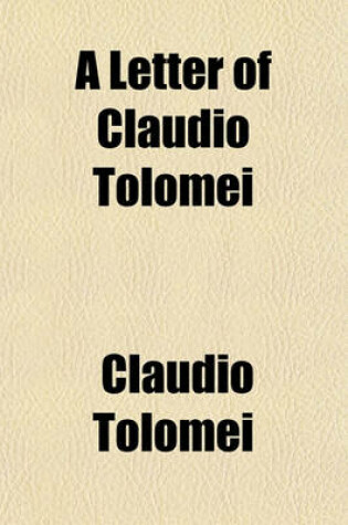 Cover of A Letter of Claudio Tolomei