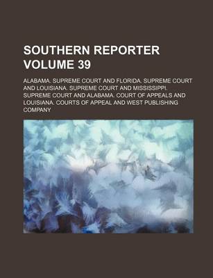 Book cover for Southern Reporter Volume 39